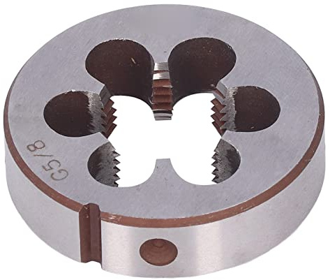 Wisecoco G5/8-Zoll-Rundgewindeschneider, Reparaturwerkzeug Für Zylindrische Rohrgewinde aus Legiertem Stahl Mit 6 Spanlöchern