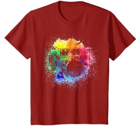 Schlagzeug Tshirt Herren Damen Schlagzeugspieler Drums T-Shirt
