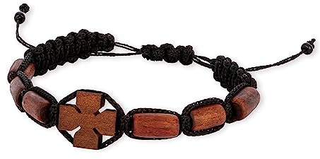 NKlaus Verstellbares gestricktes Buchsbaum-Armband, Psalm 51, Vers 9 - Spirituelle Botschaft: Verbundenheit und Glauben in einem einzigartigen Schmuckstück