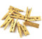 Egurs Lot de 150 mini pinces à linge en bois de 25 mm - Pinces décoratives en bois - Petites pinces décoratives - Pour bricolage, bricolage, mur photo, cartes postales, dorées