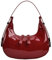 PLOVELXN Damen Halbmond Schultertaschen Retro Y2k 90er Hobo Handtaschen, PU Leder Griff Unterarm Clutch Geldbörsen, Kirschrote Schultertaschen, Rot/Ausflug, einfarbig (Getaway Solids)
