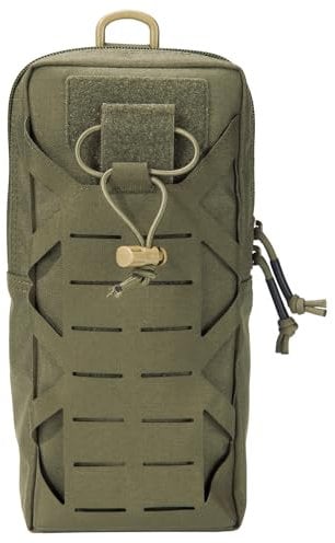 EXCELLENT ELITE SPANKER Tactical Laser Cut Design Molle Pouches Utility Waist Bag Compact EDC Bag Military Utility Pouch for Camping,Hiking,Hunting,Riding(RGN)
