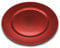 Sini BAJO PLATO DECORATIVO DE 33CM COLOR ROJO
