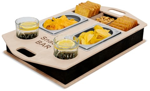 Bandeja de servir personalizada, caja de aperitivos, barra de café, bandeja de servir, grande, snagger, plato de aperitivos, bandeja de cama, texto individual
