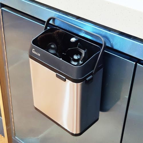 Qiang Electric Portafilter Cleaning Machine Knock Box,150w Automatic Portafilter Cleaner with 2 Scrapers & 1 Brush,3s Fast Clean,For Home,Cafe,Restaurant Etc,Silver