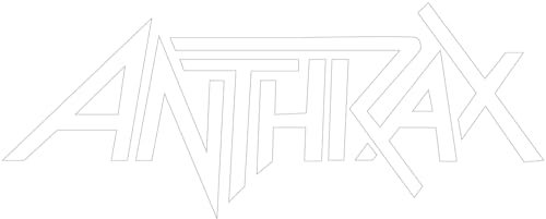 Logo Aufkleber der Trash Metal Band Anthrax Sticker Musik ca. 18x7 cm weiß