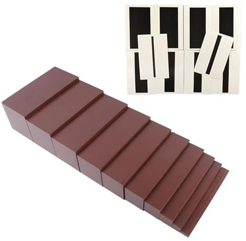 Colcolo Scala Montessori Marrone, Piccoli Materiali per Scale Marrone Sussidio Educativo, Giochi di Costruzione per Bambini Bambini Piccoli