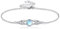 POPLYKE 925 Sterling Silber Keltische Armbänder Damen Irish Mondstein Armband Knoten Viking Mondstein Schmuck