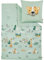 Generisch Kinderbettwäsche 135x200cm Jungen Cartoon-Tiere Bettbezug Set 3 Teilig Tiger, Elefant, Giraffe Microfaser Einzelbett WendeBettwäsche mit Reißverschluss und 2 Kissenbezug 80x80cm