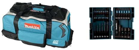 Makita 831278-2 LXT400 Heavy Duty Tool Bag & B-66896 33 Piece Impact Black Set