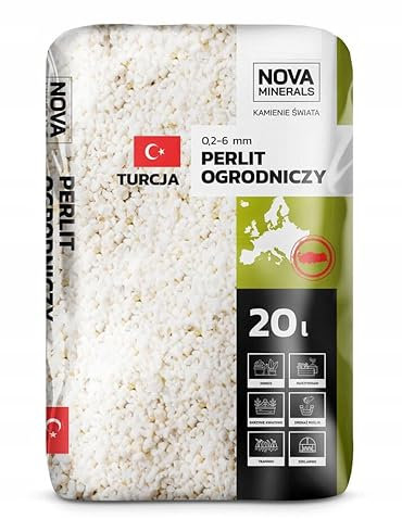 Nova Minerals Perlite Agriperl Gartenbauperlit 0,2-6 mm – Natürliches, biologisches Mineral vulkanischen Ursprungs für bessere Sauerstoffversorgung, Feuchtigkeitsregulierung 40 L