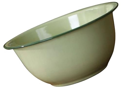 Zerodeko 1pezzi Ciotola Smaltata Retro Verde Bacinella Multifunzione Smalto Per Cucina Capacità Per Mischiare