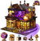 Mostop Kit de construction de maison de poupée miniature en bois, maison de poupée en bois, maison miniature avec lumière LED, idée de chambre créative pour enfants/adultes, maison magique, kits de