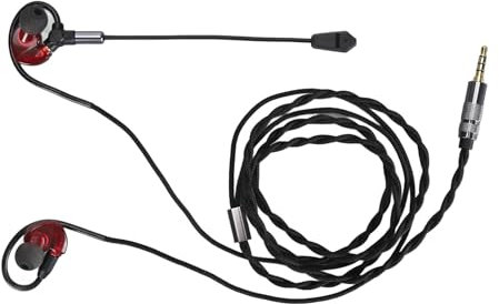 OPPWONG Wired Gaming Earbuds, Earbuds Gaming Earbuds With Mic Lightweight Sensitive 3.5mm Wired Detachable Gaming Earbuds Gaming Earbuds With Microphone for Mobile Phone PC (Red)