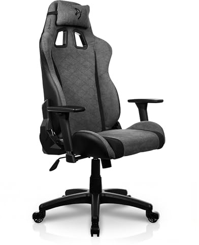 Arozzi Avanti - Sedia ergonomica da ufficio e da gioco in morbido tessuto resistente, con caratteristiche di alto livello come braccioli 3D e un meccanismo professionale, insieme a morbidi cuscini di