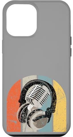 Carcasa para iPhone 15 Pro Max Music Vintage Headphones Microphone Auriculares De Música