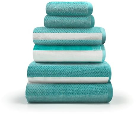 GC GAVENO CAVAILIA Large Bath Sheet Towels 2 Pack - 100% Egyptian Cotton Bathroom Towel Set - Highly Water Absorbent & Quick Dry Extra Large Bath Towel - Easycare & Durable - Aqua