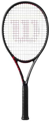 Wilson Clash 100 V3 Strung Adult Performance Tennis Racket - Grip Size 4-4 1/2, Strung with Sensation 16 Natural at Mid Range Tension