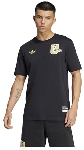 adidas Manchester United VRCT Short Sleeve T-Shirt S, black, S