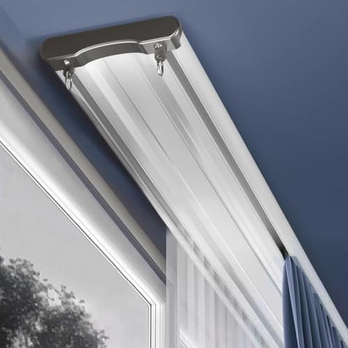 Bastone per Tende Doppio Binario Soffitto Scorrevoli Carichi Pesanti - Tenda Finestra Doccia (2m/6.6ft)