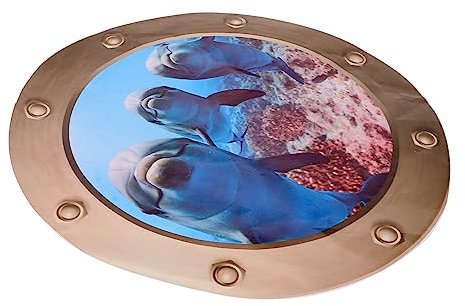 Toyvian Delfin Wandsticker Meerwelt Abnehmbar Wohnraum Babyzimmer Fensterfliesen Aufkleber Dekoration