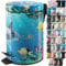 Sanilo Poubelle de Salle de Bain 3L avec système d’abaissement automatique, Nombreuses nouvelles Poubelles à Cosmétiques au choix, Poubelle avec seau intérieur (Dauphin)