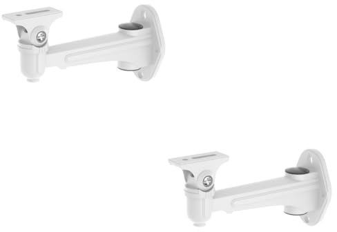 ELAYARD 2pcs Security Wall Mount Security Wall Mount Motion Nest Outdoor Power Cord Clamp Mount Protector Wired LED Ring Doorbell Corner Mount Panel Proof Lock Corner Guard White