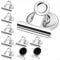 MOXYOY 10pcs Strong Anti-Scratch Magnetic Clip, Multi-Functional Bulldog Clip Refrigerator Stickers, Whiteboard Magnet, Office Home - Silver