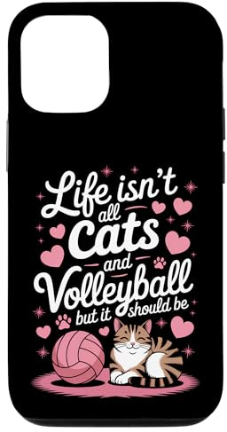 Katzen und Volleyball Lustiger Volleyball Hülle für iPhone 12/12 Pro