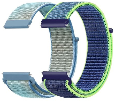 Aoekne Correas de Repuesto para Relojes Inteligentes para niños, Nailon Correa de 20 mm para niños, Cierre Rápido, Ajustable, Transpirable