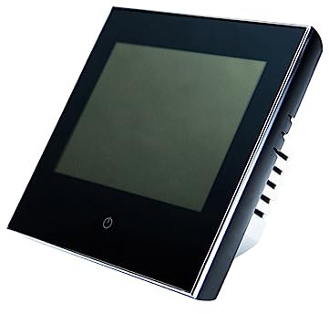 LIFKOME 1 pezzo Termostato Digitale Programmabile per Caldaia Gas Precisione Riscaldamento con Pulsanti Touch Programmazione Settimanale Nero e