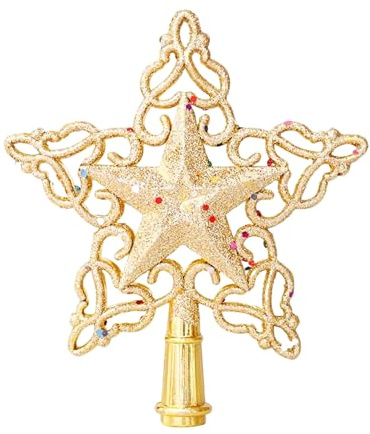 Christmas Tree Topper Star Lightweight Hollow Out Xmas Tree Top Decoration