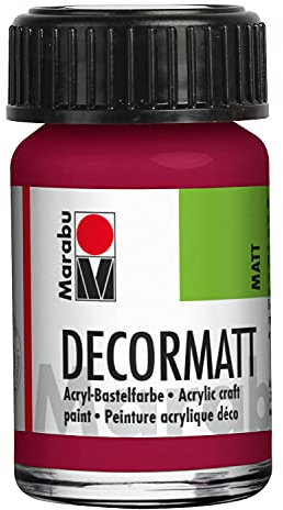 Marabu Decormatt Pintura acrílica Granate Rojo 004-15ml/14.2 g