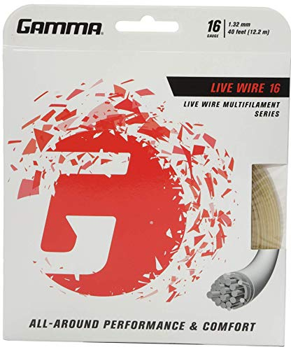 Gamma Tennissaite Live Wire 16 (1,32mm) Natur, 12.2 m Set