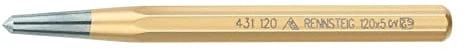Rennsteig 433 150 0 DIN 7250 Octagonal Centre Punch, Gold/Silver, 150 x 12 mm