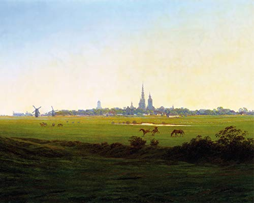 1art1 Caspar David Friedrich Poster Wiesen Bei Greifswald, 1822 Kunstdruck Bild 50x40 cm