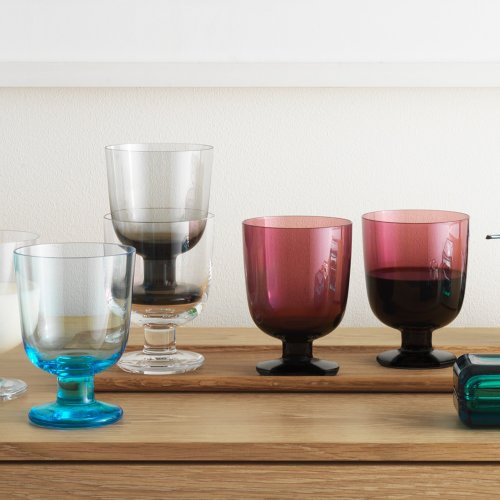 Iittala Lempi Trinkglas 2er Set dunkellila