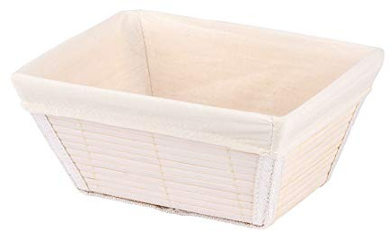 WENKO Aufbewahrungskorb Bamboo M Weiß - Badkorb, Bambus, 19.5 x 9 x 15 cm, Weiß