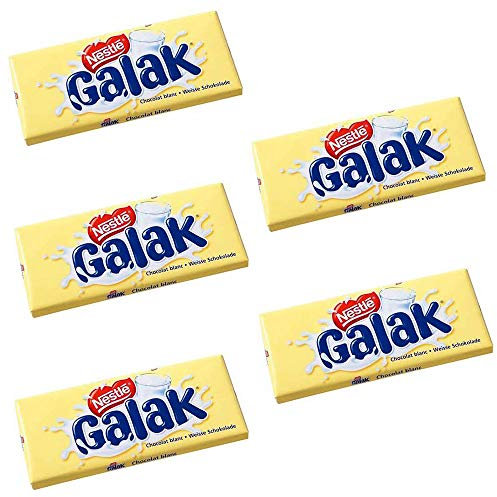 Nestle Galak Lot de 5 barres de chocolat blanc 100 g