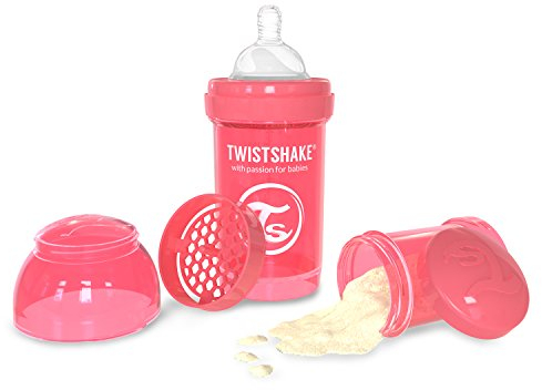 Vital Innovations 78031 Trinkflasche Twistshake Anti-Kolik, 180 ml, coral