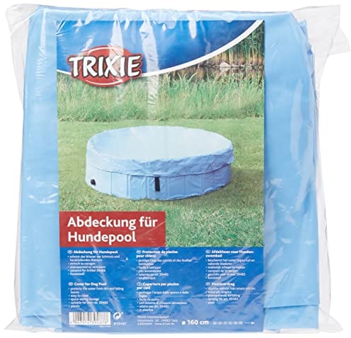 TRIXIE Cubierta Rectangular, azul petróleo/gris para la Piscina para Perro para Perros