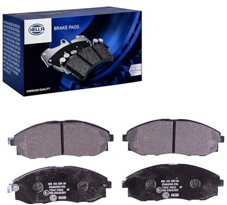 HELLA 8DB 355 009-381 Bremsbeläge - mit akustischer Verschleißwarnung | Kompatibel mit: HYUNDAI H-1 / STAREX Bus, H-1 Kasten, H-1 Pritsche/Fahrgestell, H100 Kasten, H100 Pritsche/Fahrgestell
