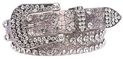 Cintura magra con strass da cowgirl occidentale da 27 mm Oro rosa 71 cm