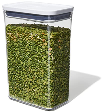 OXO Good Grips POP-Behälter – luftdichte, stapelbare Aufbewahrungsbox mit Deckel für Lebensmittel – 2,6 l für Reis und mehr, Weiß