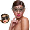 Maskerade Maske für Paare Frauen Metall Strass venezianische schöne Party Abend Ball Maske Luxus Metall Maske mit Spitze Maske 2 Pack (Schmetterling Gold)
