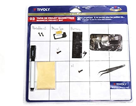 Tivoly 11110420001 Set Magnetische Arbeitsmatte für Präzisionsarbeiten