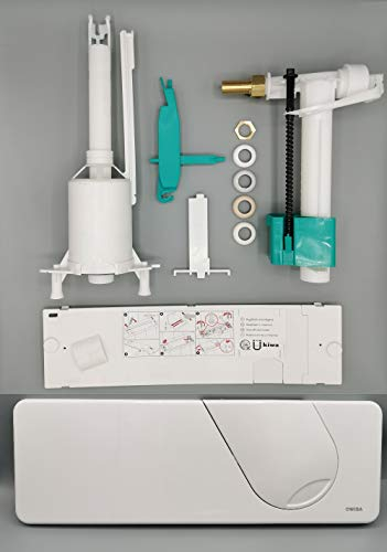 WISA | 2100/2102 Top Ersatzteile Set Renovierung Spülkasten Auslaufventil Drückerplatte (Weiß, Kunststoff, Toilettenspülkastenersatzteile, Toilettenspülkasten-Zubehör-Set, 2076852031)
