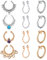Mayhoop 12Pièces Faux Piercing Nez Faux Septum Acier Chirurgical avec Diamant Turquoise Améthyste Faux Anneau Nez Non Piercing Non-Percé Faux Piercing Daith Femme Homme