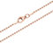 1,8 mm Kugelkette von Unique aus Sterlingsilber, rosévergoldet