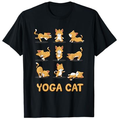 T-Shirt Gatto Zen Meditazione Maglietta